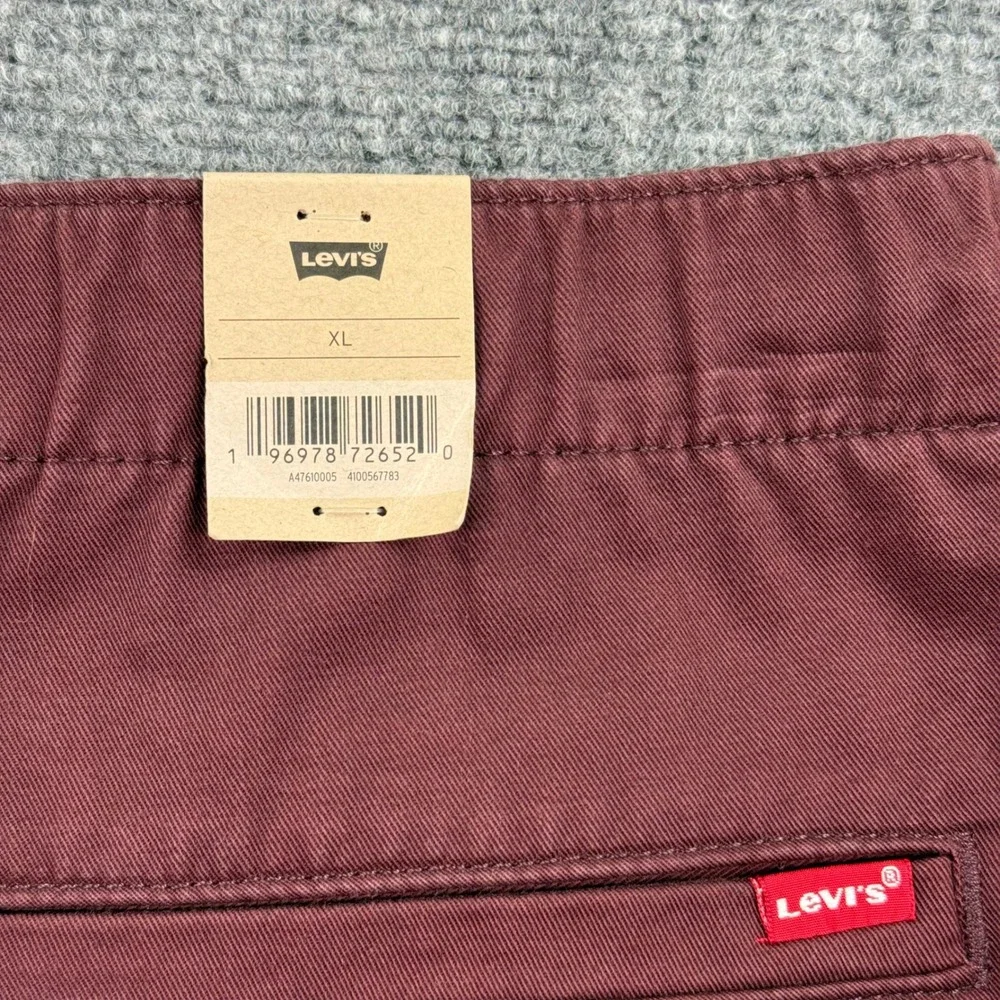 Levi's XX Chino Joggers Size XL Burgundy Stretch Tapered Leg NWT Men's A47610005